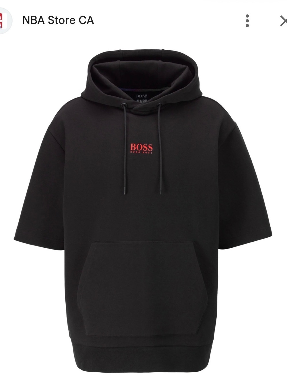 Men's Toronto Raptors NBA x Hugo Boss Black Bounce Short Sleeve Pullover Hoodie
